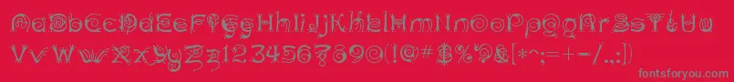 Шрифт ANTHC    – серые шрифты на красном фоне