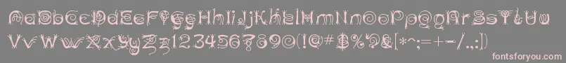 Шрифт ANTHC    – розовые шрифты на сером фоне