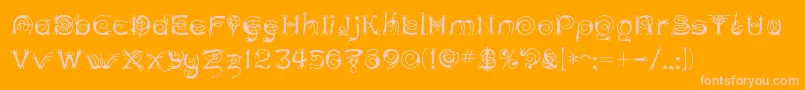 Шрифт ANTHC    – розовые шрифты на оранжевом фоне