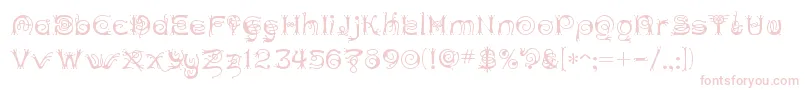 フォントANTHC    – 白い背景にピンクのフォント