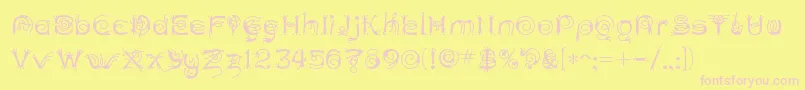 ANTHC    Font – Pink Fonts on Yellow Background