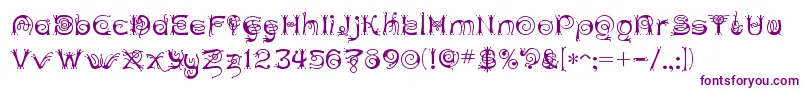 ANTHC    Font – Purple Fonts on White Background