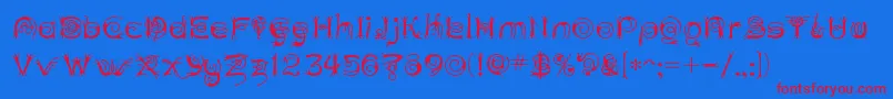 ANTHC   -fontti – punaiset fontit sinisellä taustalla
