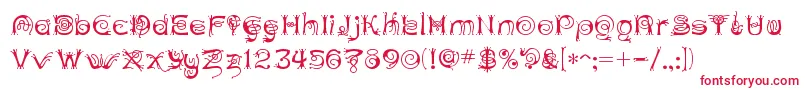 ANTHC   -Schriftart – Rote Schriften auf weißem Hintergrund
