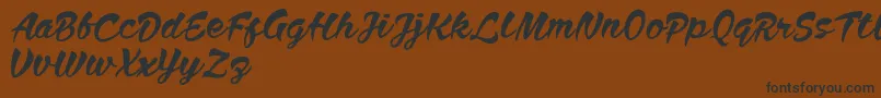 Anthem Nasney Font – Black Fonts on Brown Background
