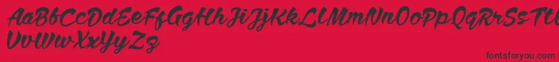 Anthem Nasney Font – Black Fonts on Red Background