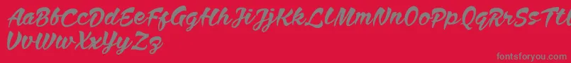 Anthem Nasney-Schriftart – Graue Schriften auf rotem Hintergrund