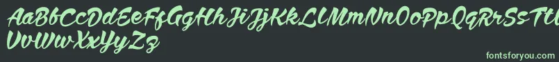 Anthem Nasney Font – Green Fonts on Black Background