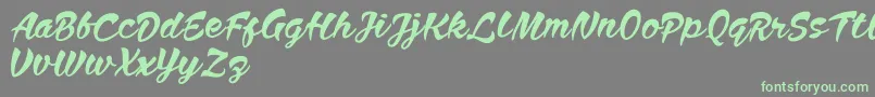 Anthem Nasney Font – Green Fonts on Gray Background