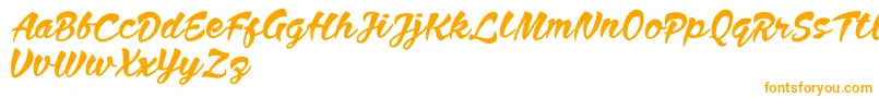Anthem Nasney Font – Orange Fonts on White Background