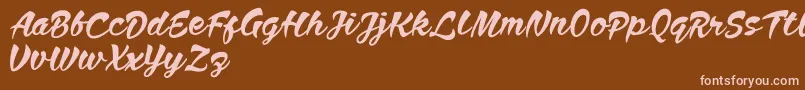 Anthem Nasney Font – Pink Fonts on Brown Background