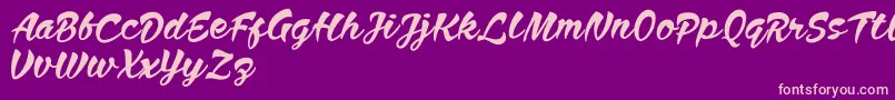 Anthem Nasney Font – Pink Fonts on Purple Background