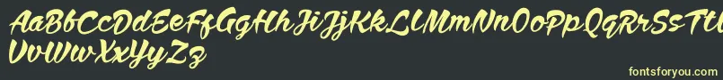 Anthem Nasney Font – Yellow Fonts on Black Background