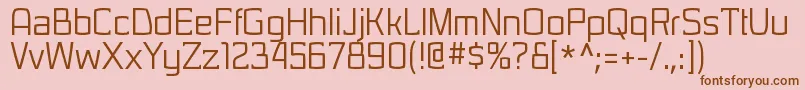Police SarasorirgRegular – polices brunes sur fond rose