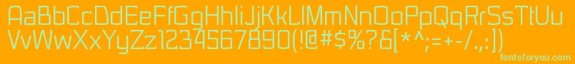 Police SarasorirgRegular – polices vertes sur fond orange