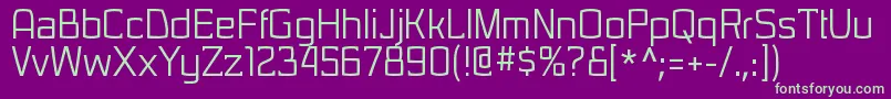 SarasorirgRegular Font – Green Fonts on Purple Background