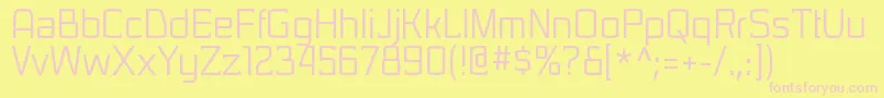 SarasorirgRegular Font – Pink Fonts on Yellow Background