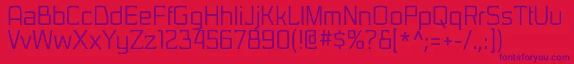 SarasorirgRegular Font – Purple Fonts on Red Background