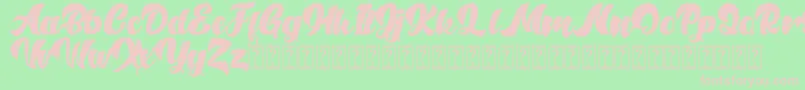 Anthem of Narasi DAFONT Font – Pink Fonts on Green Background