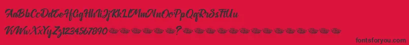 fuente Anthemie – Fuentes Negras Sobre Fondo Rojo