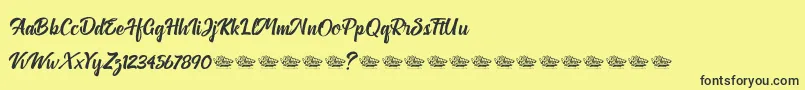 Anthemie Font – Black Fonts on Yellow Background