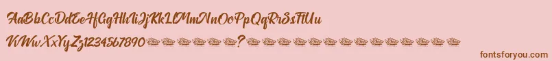 Anthemie Font – Brown Fonts on Pink Background