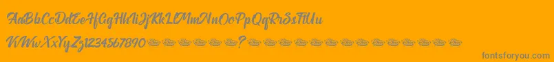 fuente Anthemie – Fuentes Grises Sobre Fondo Naranja