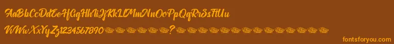 Anthemie Font – Orange Fonts on Brown Background