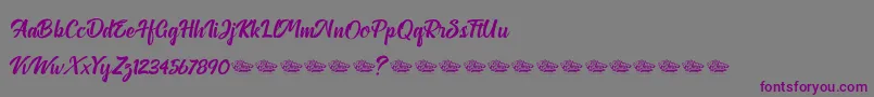 Anthemie Font – Purple Fonts on Gray Background