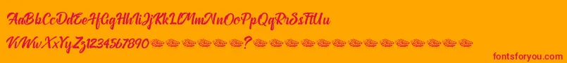 fuente Anthemie – Fuentes Rojas Sobre Fondo Naranja