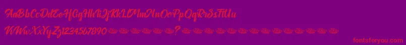 Anthemie Font – Red Fonts on Purple Background