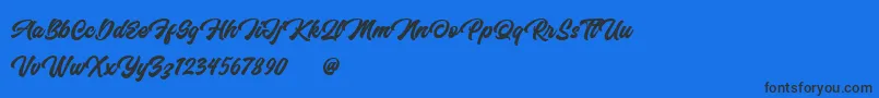 Anthemis Personal Use Only Font – Black Fonts on Blue Background