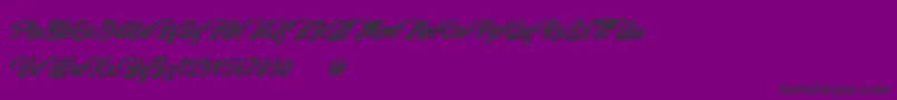Anthemis Personal Use Only-Schriftart – Schwarze Schriften auf violettem Hintergrund