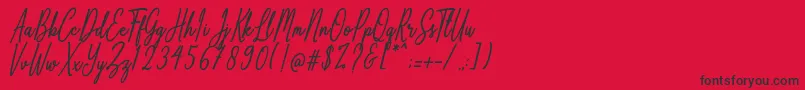 Anthoine Font – Black Fonts on Red Background