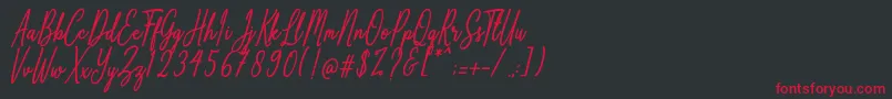 Anthoine Font – Red Fonts on Black Background