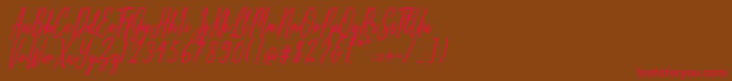 Anthoine Font – Red Fonts on Brown Background