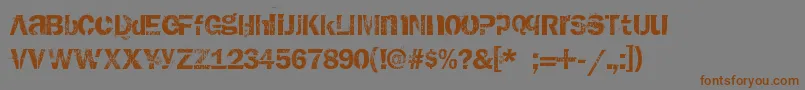 AnthologY Font – Brown Fonts on Gray Background