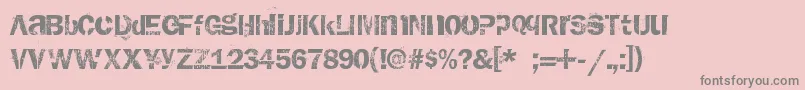 AnthologY-Schriftart – Graue Schriften auf rosa Hintergrund