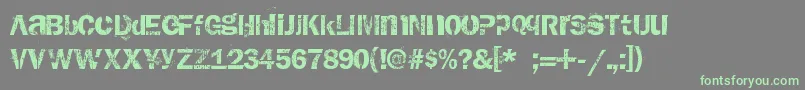 AnthologY Font – Green Fonts on Gray Background