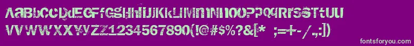 AnthologY Font – Green Fonts on Purple Background