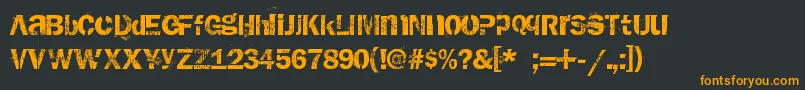 AnthologY Font – Orange Fonts on Black Background