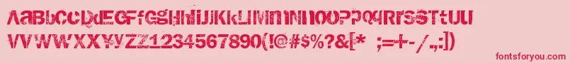 AnthologY Font – Red Fonts on Pink Background