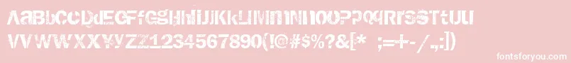 AnthologY Font – White Fonts on Pink Background
