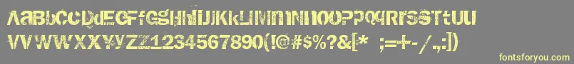AnthologY Font – Yellow Fonts on Gray Background