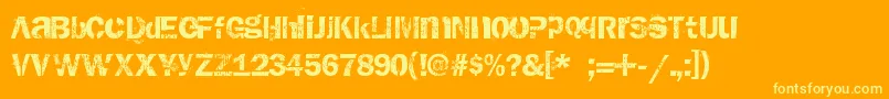 AnthologY Font – Yellow Fonts on Orange Background