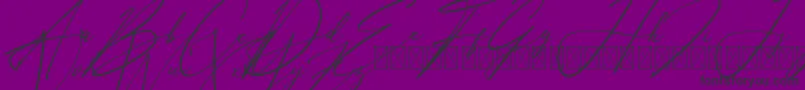 フォントAnthoniSignature – 紫の背景に黒い文字