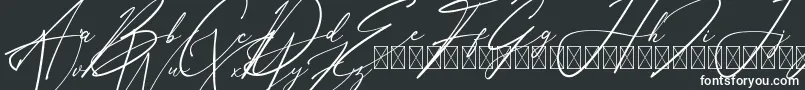 AnthoniSignature-fontti – valkoiset fontit mustalla taustalla