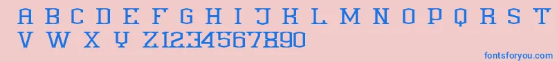 Anthony Demoversion Font – Blue Fonts on Pink Background