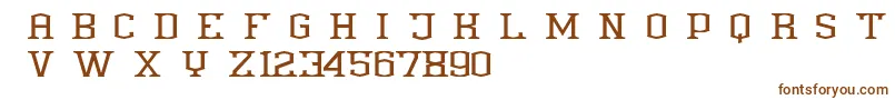 Anthony Demoversion-fontti – ruskeat fontit valkoisella taustalla
