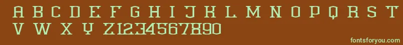Шрифт Anthony Demoversion – зелёные шрифты на коричневом фоне